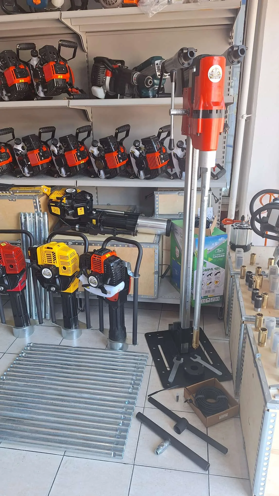Elektrikli Karot ve Sondaj Makinesi Sehpalı Profesyonel 5Mt. Set