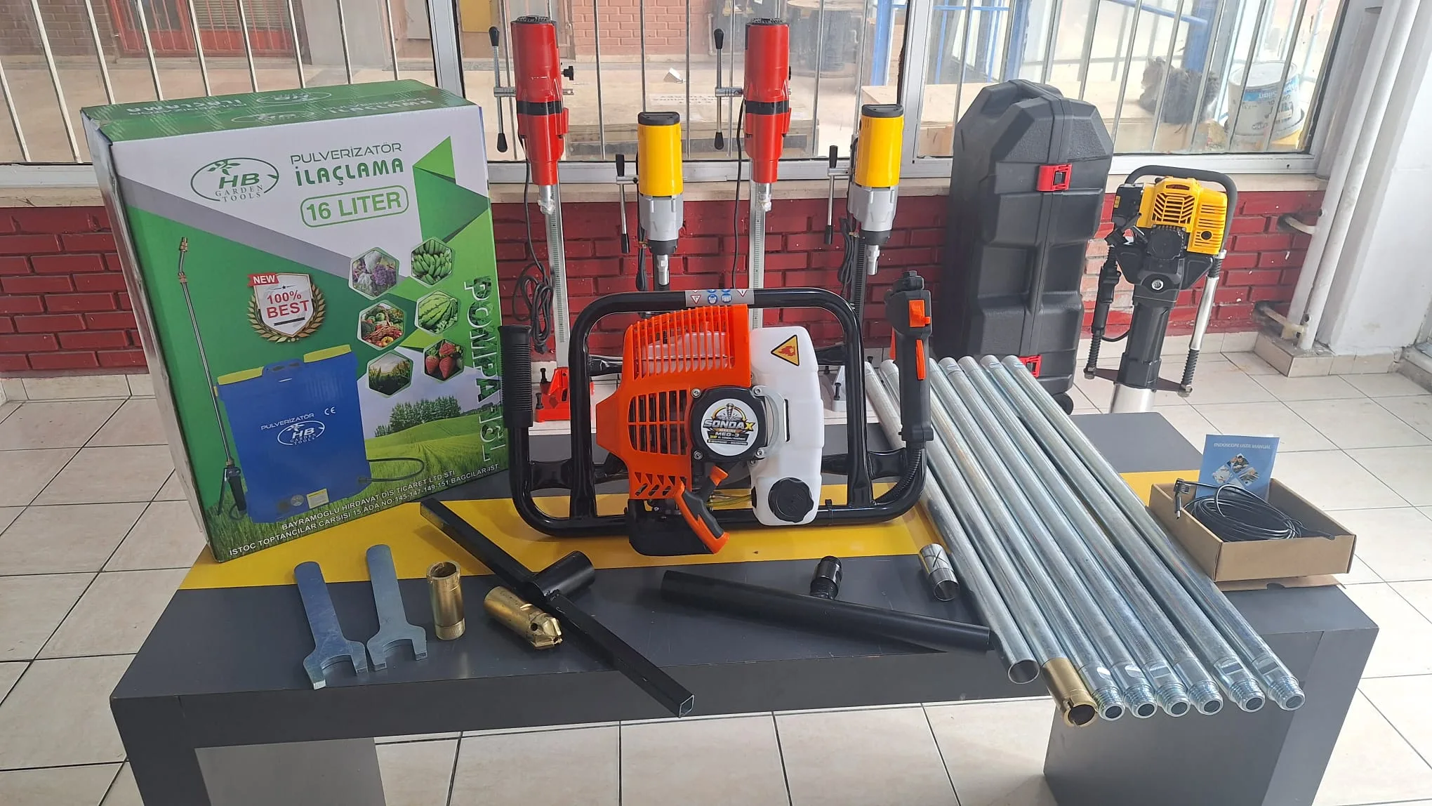 3 HP BENZİNLİ KAROT & EL SONDAJ MAKİNESİ 5MT SET